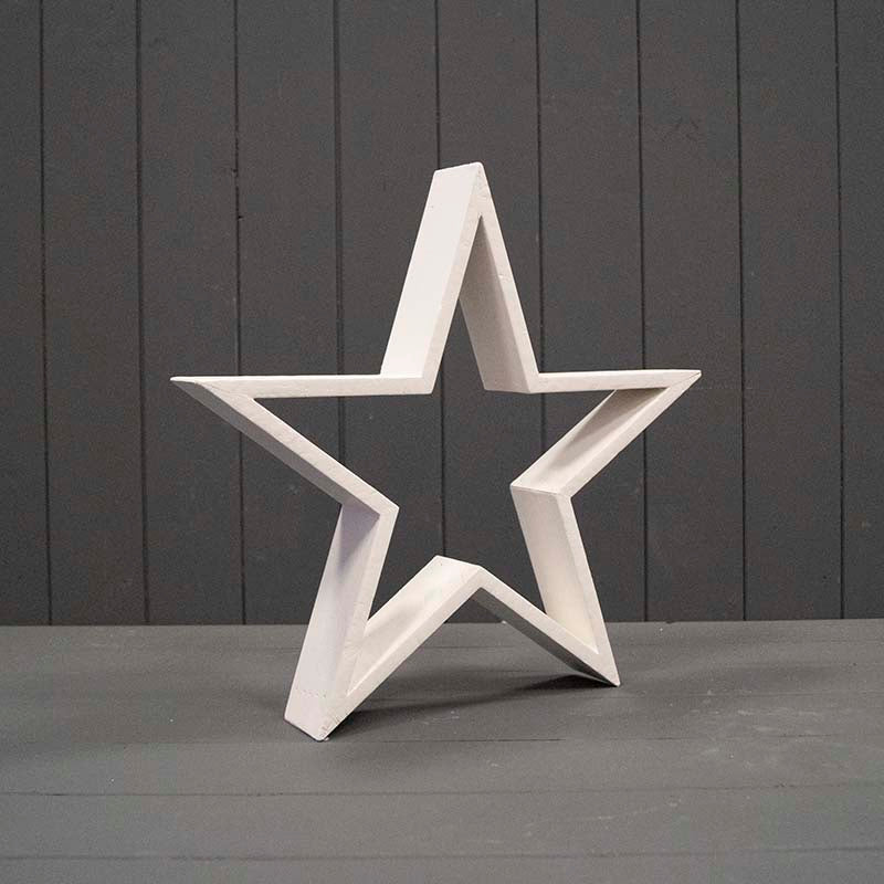 White Wooden Star