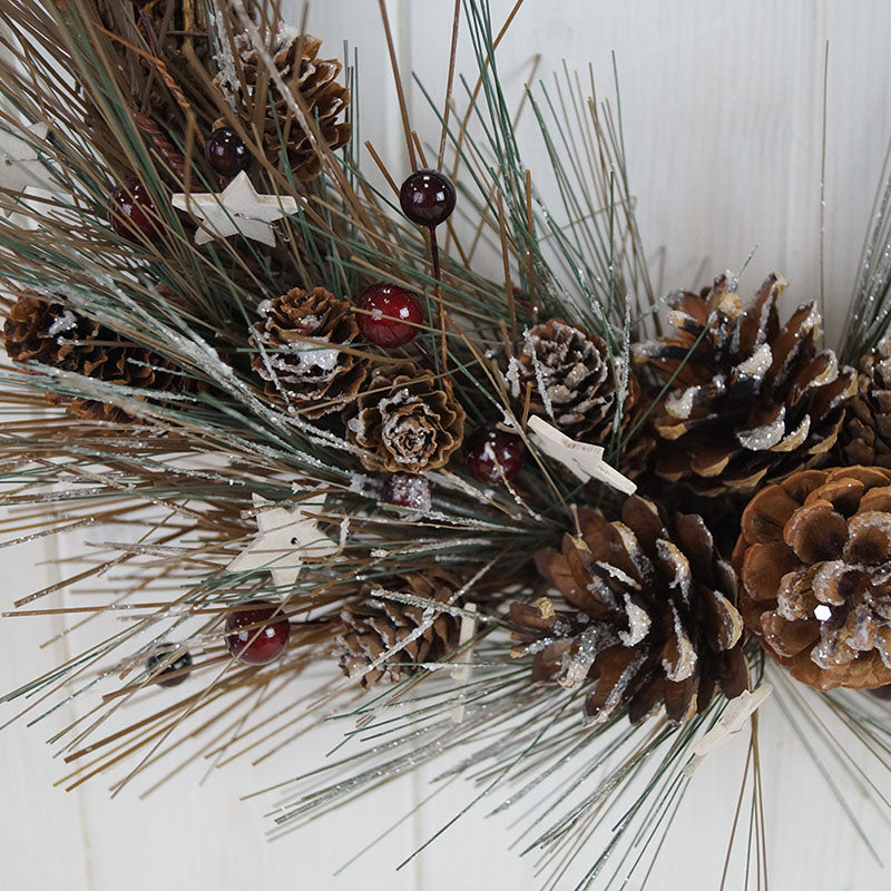 Rattan Foliage & Baubles Wreath