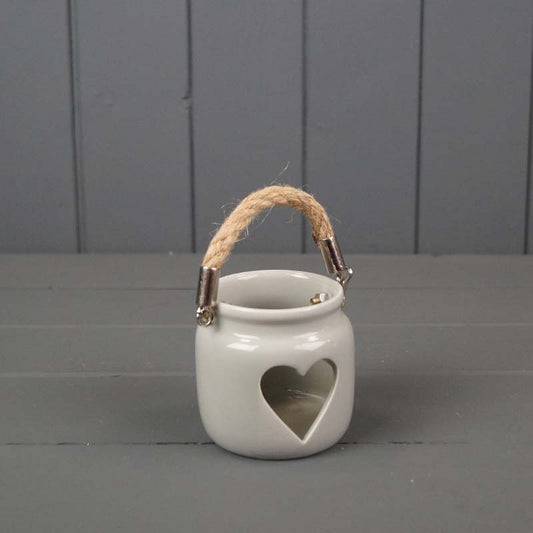 Grey Porcelain Tealight Holder