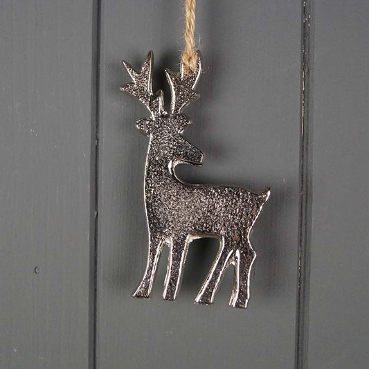 Silver Metal Hanging Reindeer