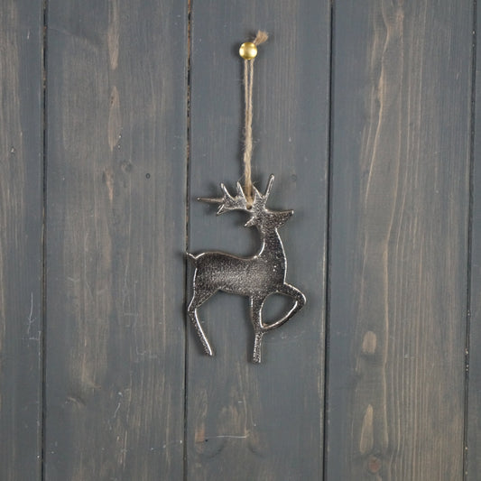 Silver Metal Hanging Reindeer