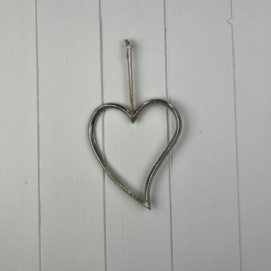 Silver Metal Hearts