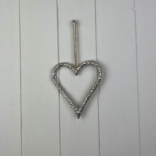 Silver Metal Heart