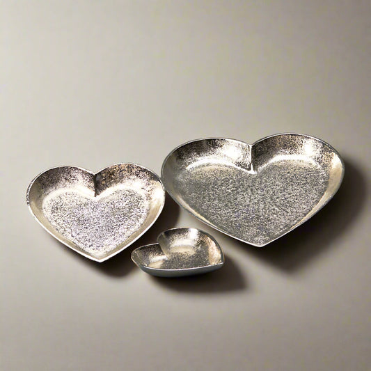 Silver Heart Shape Plate