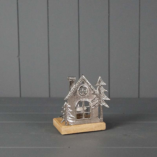 Metal House Tealight Holder