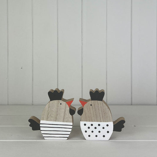Wooden Cockerel And Hen