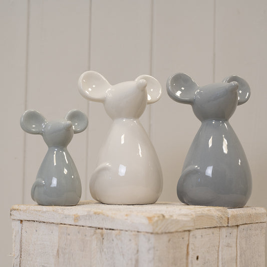 Grey Ceramic Mouse