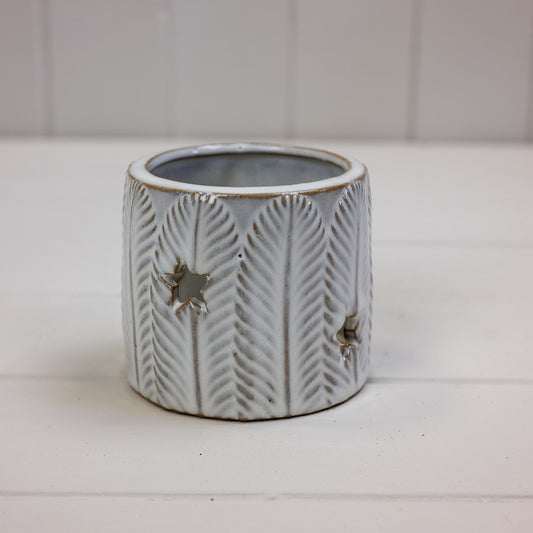 Round Ceramic Star Pattern Tealight