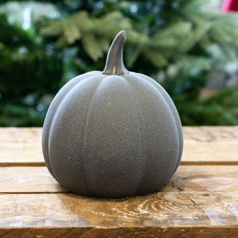 Grey Ceramic Pumpkin