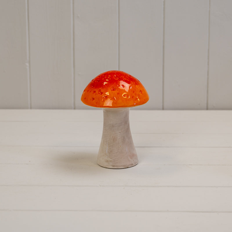 Ceramic Orange Mushroom