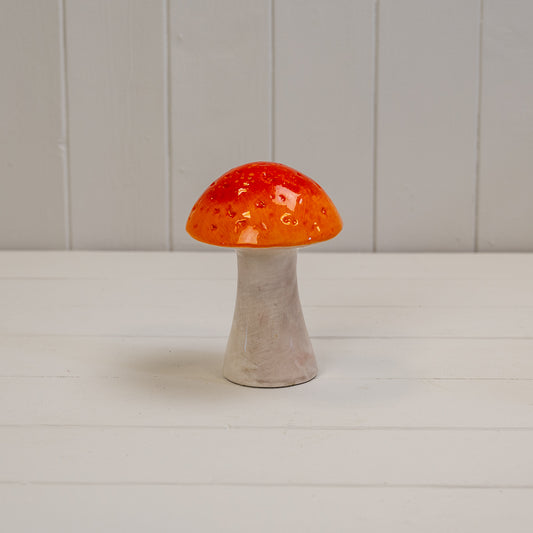 Ceramic Orange Mushroom
