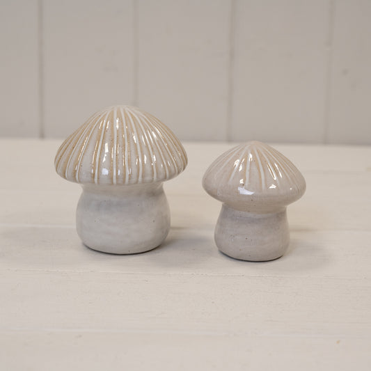 Glazed Ceramic Mushroom Ornament