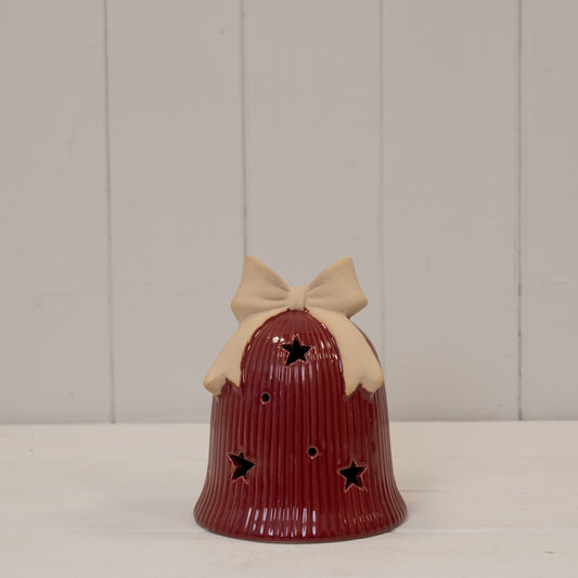 Red Ceramic Bell With LED