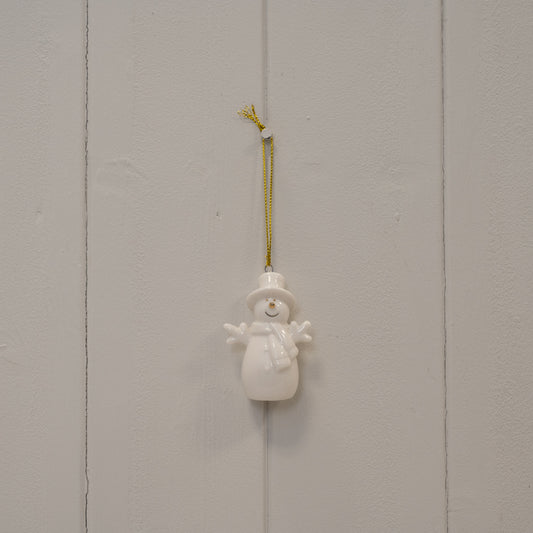 White Ceramic Hanging Snowman