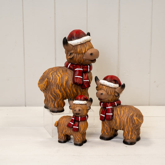 Festive Terracotta Highland Cow