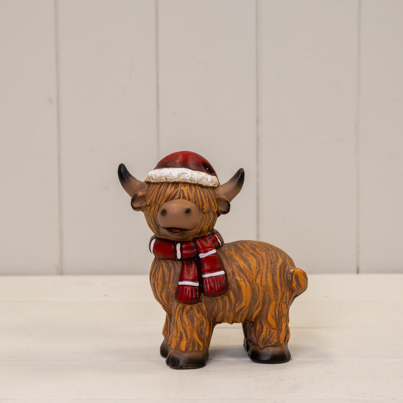 Festive Terracotta Highland Cow