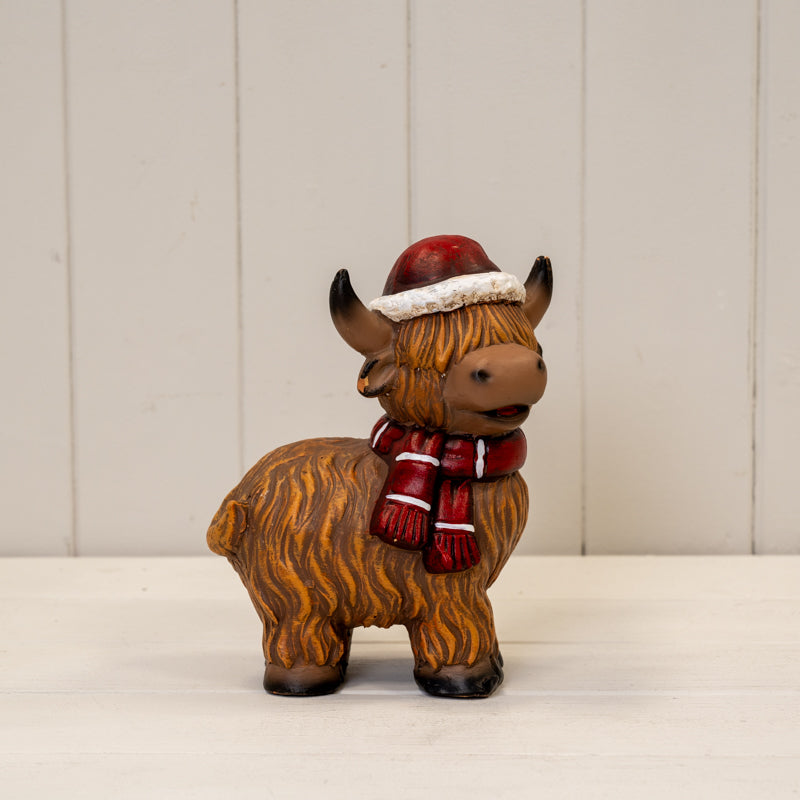 Festive Terracotta Highland Cow