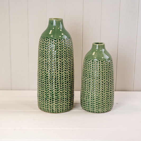 Green Ceramic Vase Collection