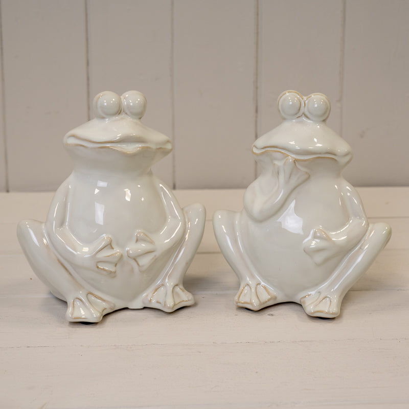 Cream Ceramic Frog