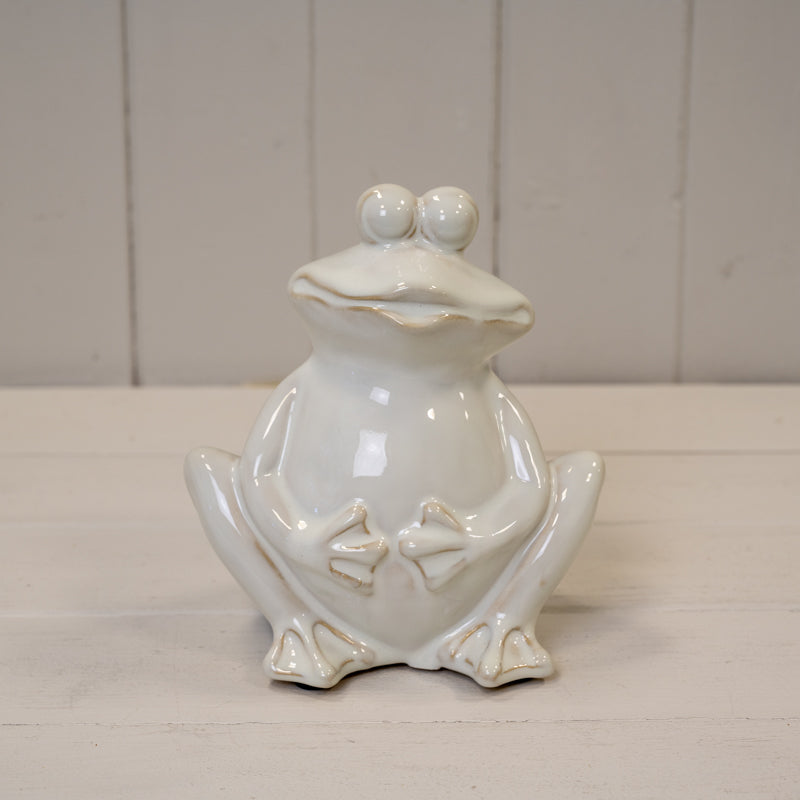 Cream Ceramic Frog