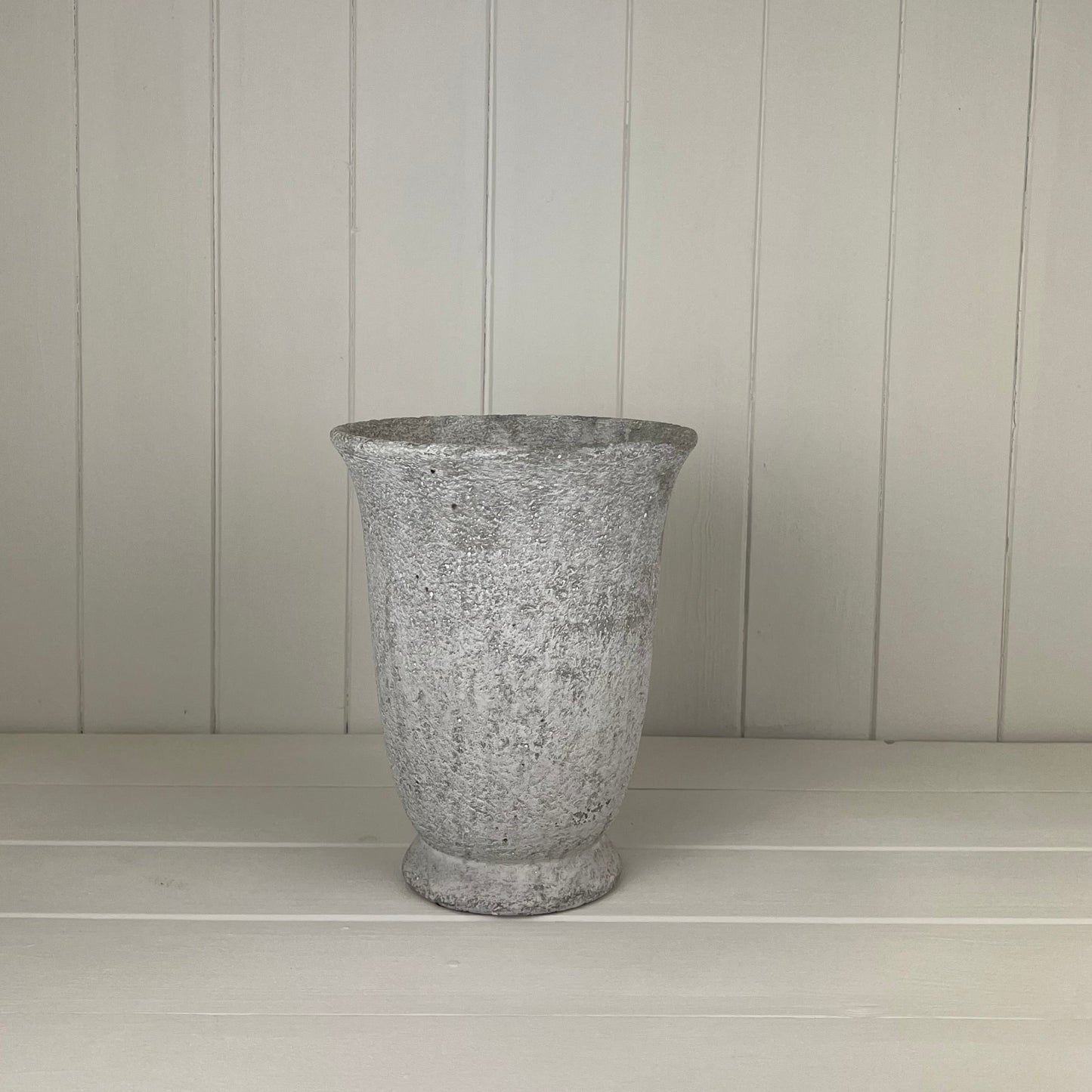 Tapered Wash Grey Cement Pot