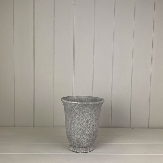 Tapered Wash Grey Cement Pot