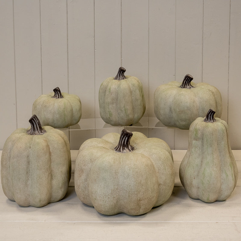 Dusty Green Ceramic Pumpkin Collection