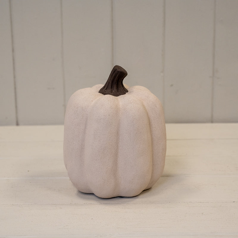 Cotton White Ceramic Pumpkin Collection
