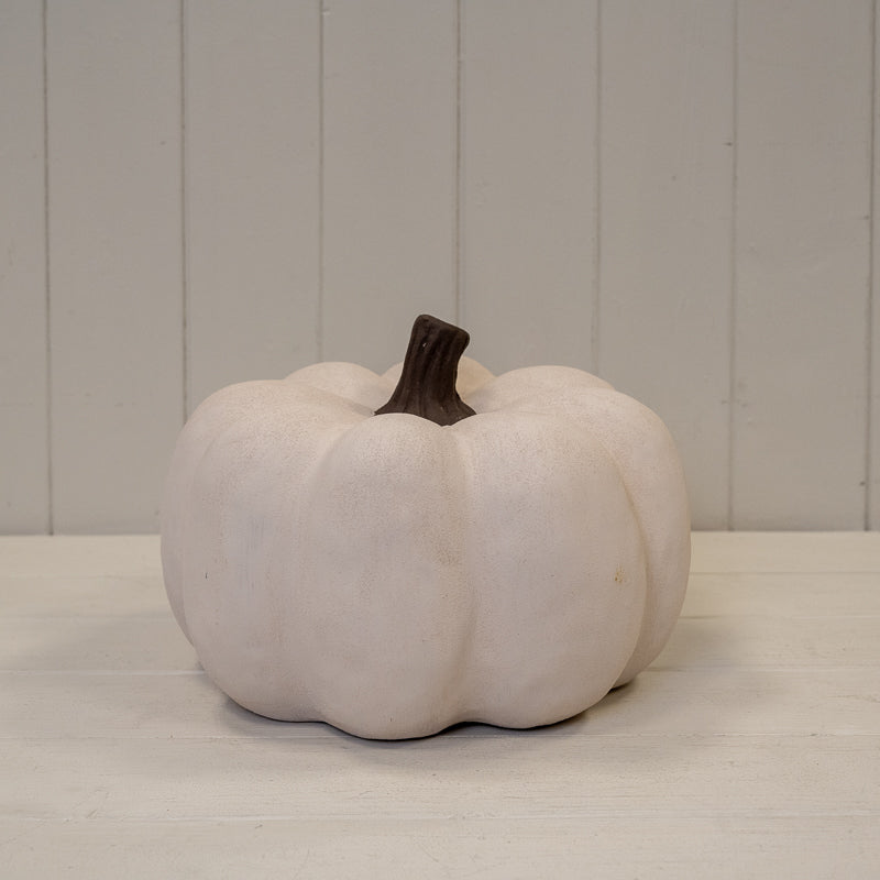 Cotton White Ceramic Pumpkin Collection
