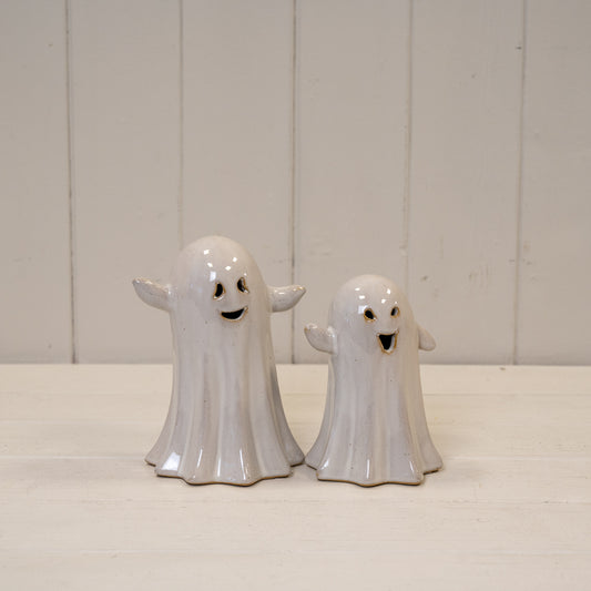 Stone Glazed Ghost Ornament LED