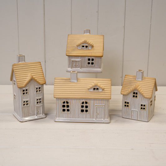 Stone Glazed Houses With Textured Roof And Led
