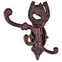 Cast Iron Wall Mounted Rotating Horse Coat Hooks