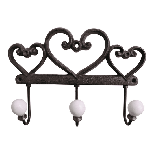 Rustic Cast Iron Heart Wall Hook