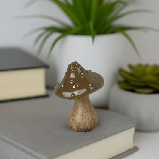 Brown Ceramic Mushroom