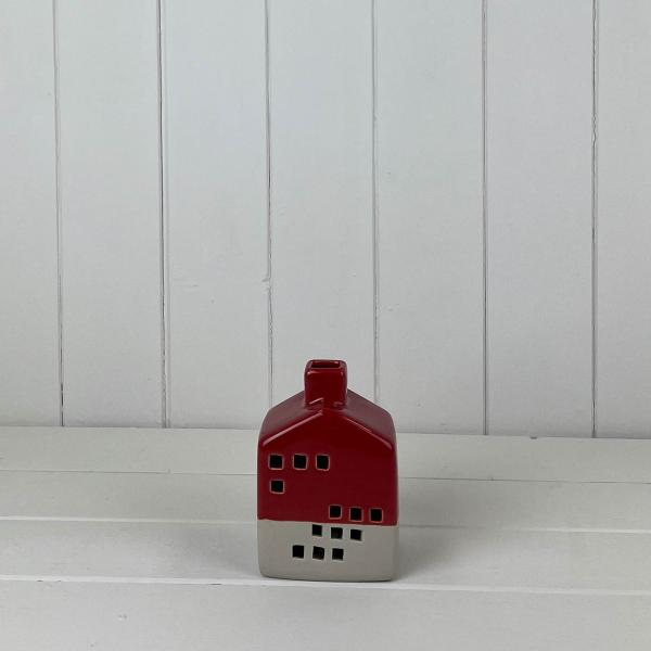 Red Ceramic House Decoration with LED