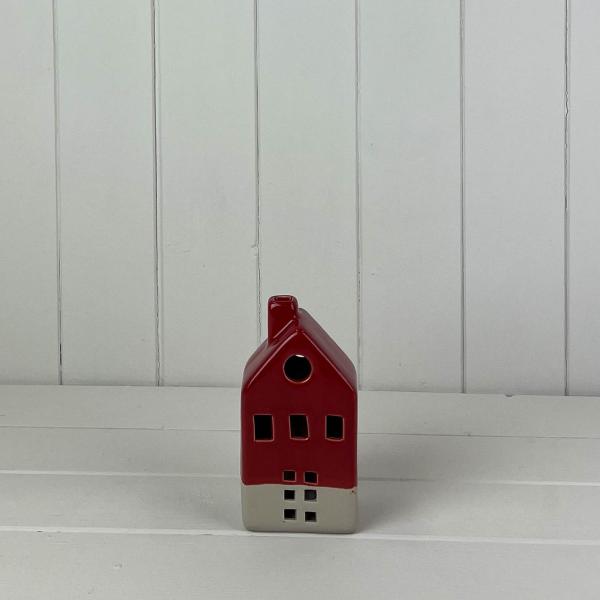 Red Ceramic House Decoration with LED
