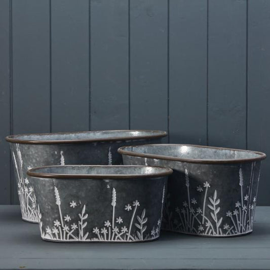 Meadow Oval Planters Set