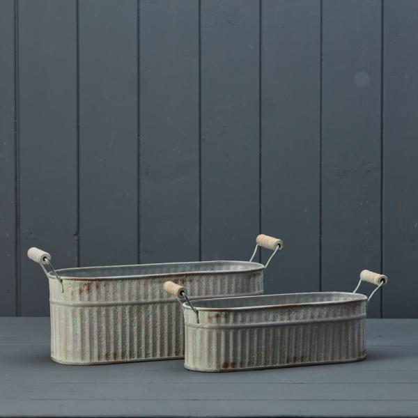 Vintage White Trough Set