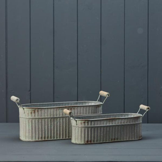 Vintage White Trough Set