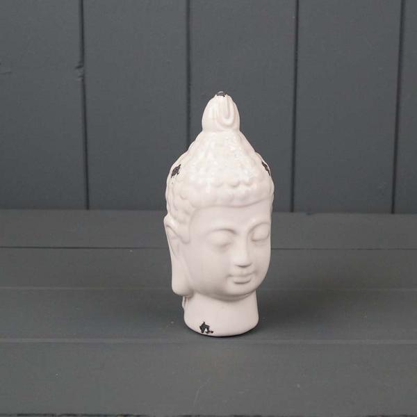 White Ceramic Buddha Head