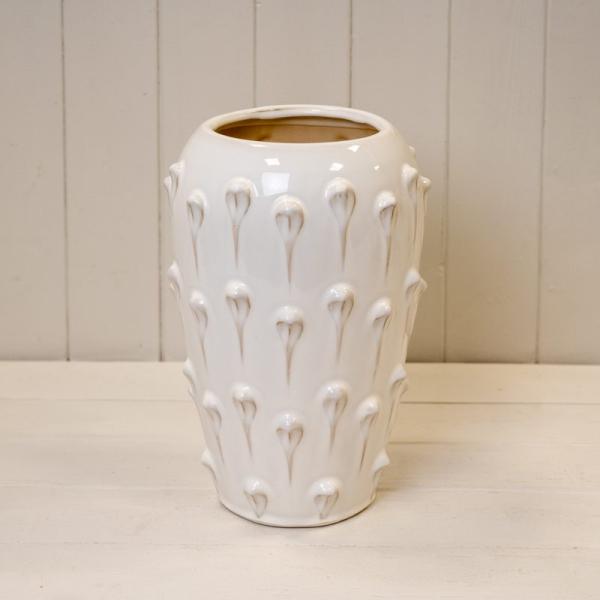 Cream Ceramic Bobble Vase