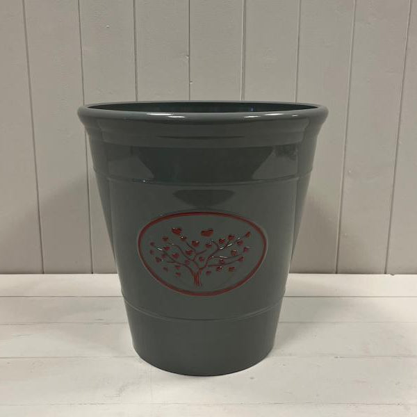 Grey Round Love Heart Tree Recycled Plastic Planter