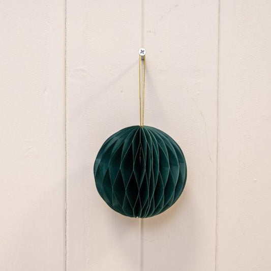 Set of 3 Dark Green Round Baubles