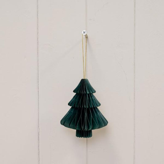 Set of 3 Dark Green Tree Bauble