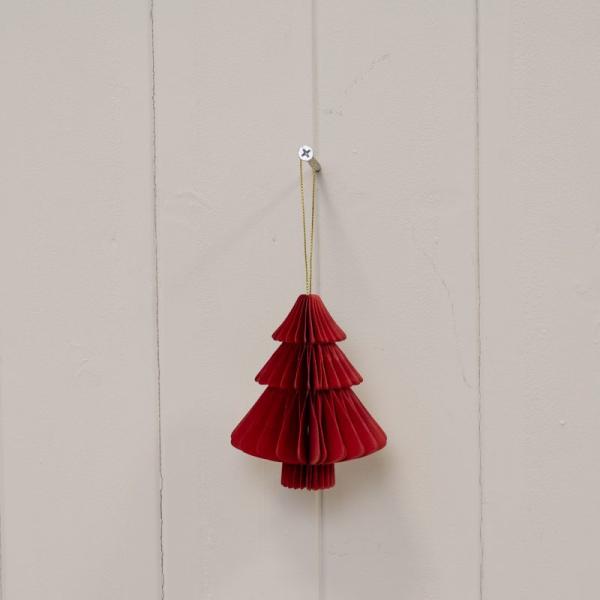 Set of 3 Deep Red Tree Bauble