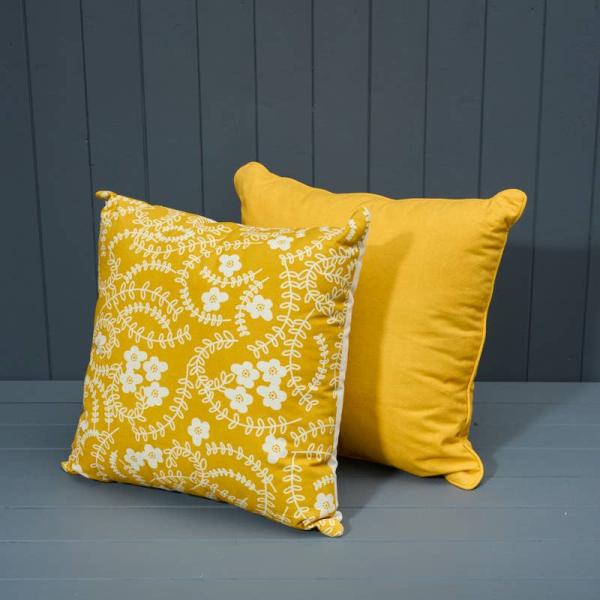 Handmade Cotton Yellow Cushion