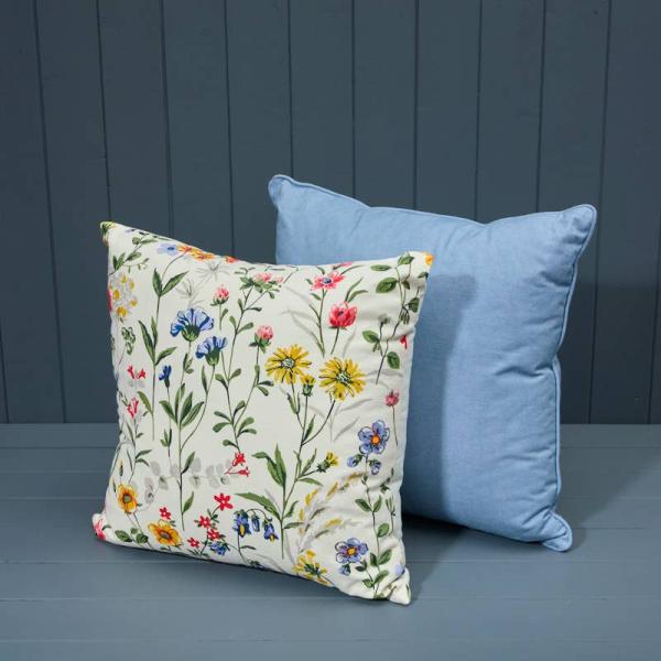 Handmade Cotton Blue Cushion