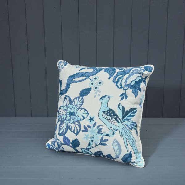Handmade Cotton Bird Printed Cushion