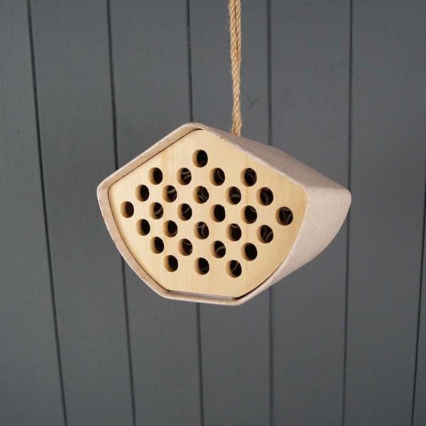 Natural Oatmeal Bamboo Bee House