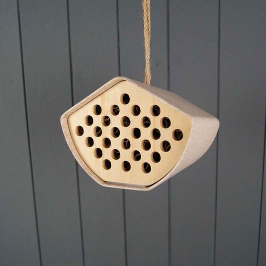 Natural Oatmeal Bamboo Bee House